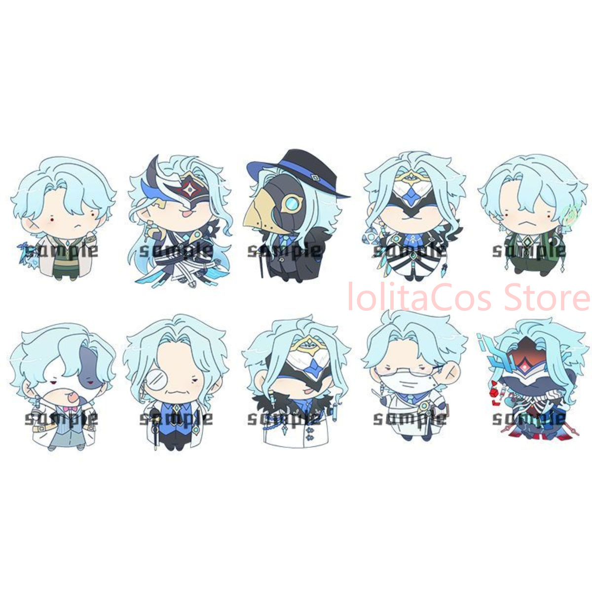 10pcs Genshin Impact Il Dottor - Anime Cosplay Kawaii 评论和价格