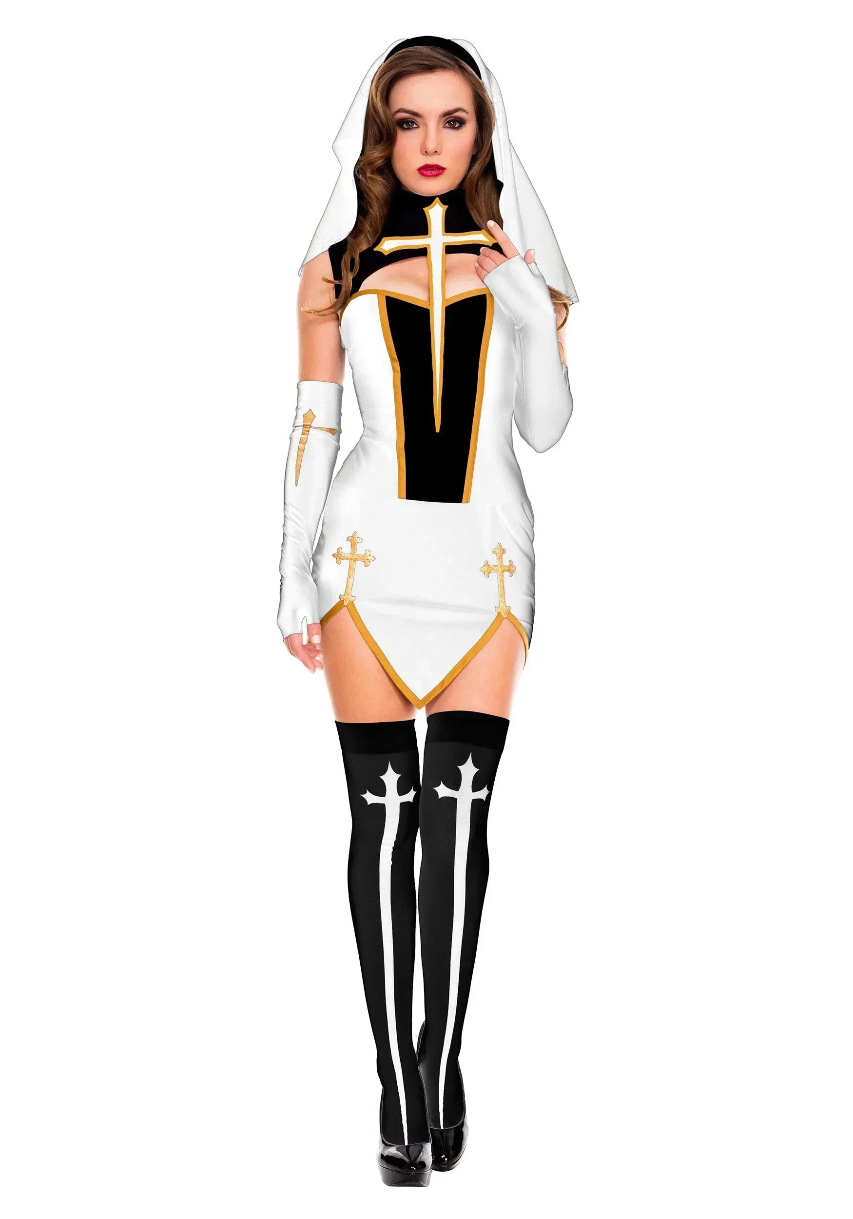 Sexy Lady Nun Superior Costume - Anime Cosplay Nun 评论和价格