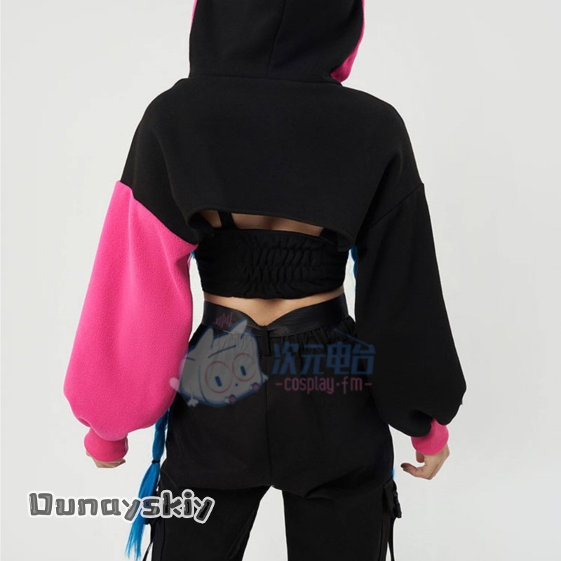 Dunayskiy@Jinx Arcane Hoodie C - Anime Cosplay Blue Hair 评论和价格