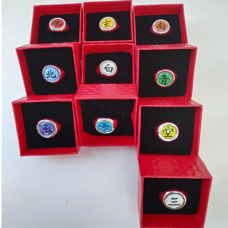 Hot Anime Accessories Ring Aka - Anime Cosplay Naruto 评论和价格