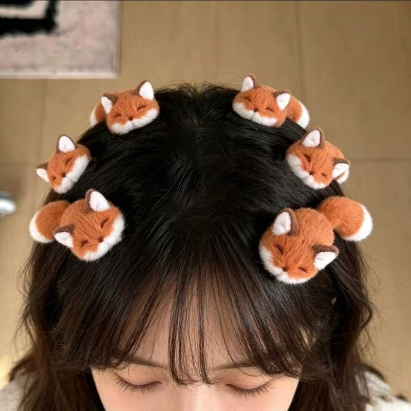 1/4pcs 3D Plush Hair Clip Cute - Anime Cosplay Korean Girl 评论和价格