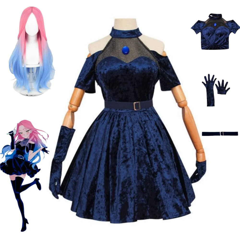 Cosplay Costume Anime Alien St - Anime Cosplay Blue Hair 评论和价格