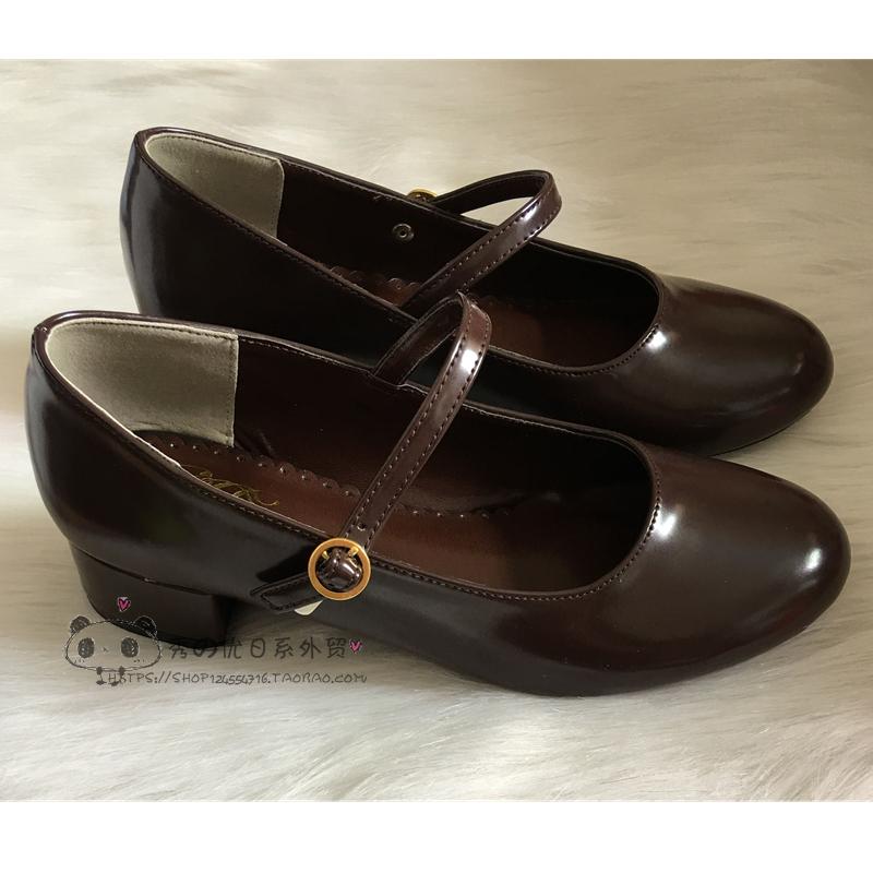 Low Heel Round Head PU Shoes G - Anime Cosplay Korean Girl 评论和价格