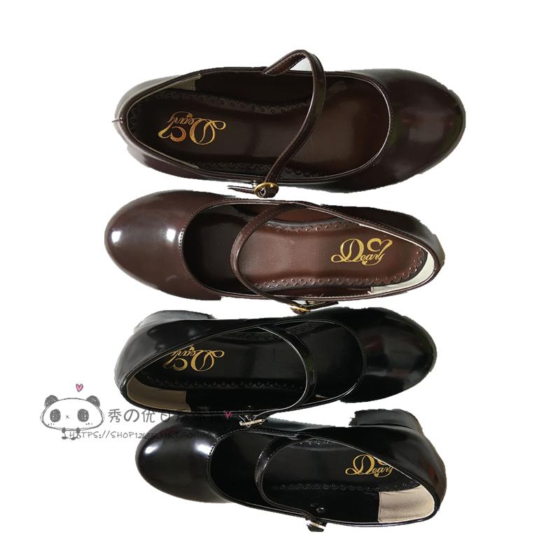 Low Heel Round Head PU Shoes G - Anime Cosplay Korean Girl 评论和价格