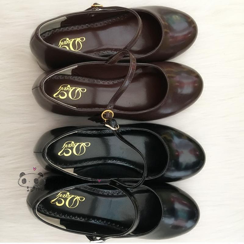 Low Heel Round Head PU Shoes G - Anime Cosplay Korean Girl 评论和价格