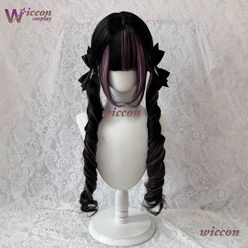 Comic ‌Black Wig with Pink Cos - Cosplay Anime Black Hair 评论和价格